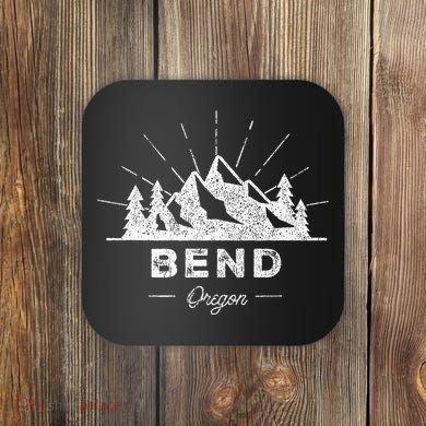 Bend Oregon Or Vintage Hiking Coaster