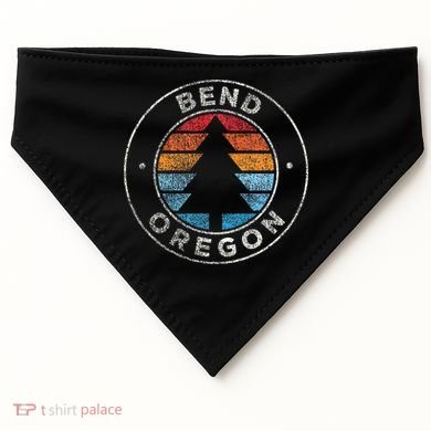 Bend Oregon Or Vintage Retro 70s USA-Made Doggie Bandana