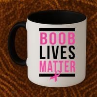Boob Lives Matter Breast Cancer Awareness Coffee Mug thumb 2