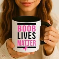 Boob Lives Matter Breast Cancer Awareness Coffee Mug thumb 3
