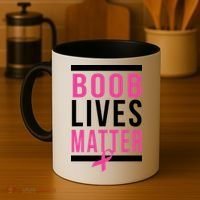 Boob Lives Matter Breast Cancer Awareness Coffee Mug thumb 4