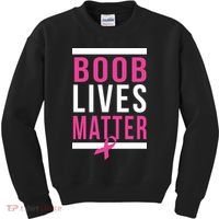 Boob Lives Matter Breast Cancer Awareness Kids Sweatshirt thumb 0
