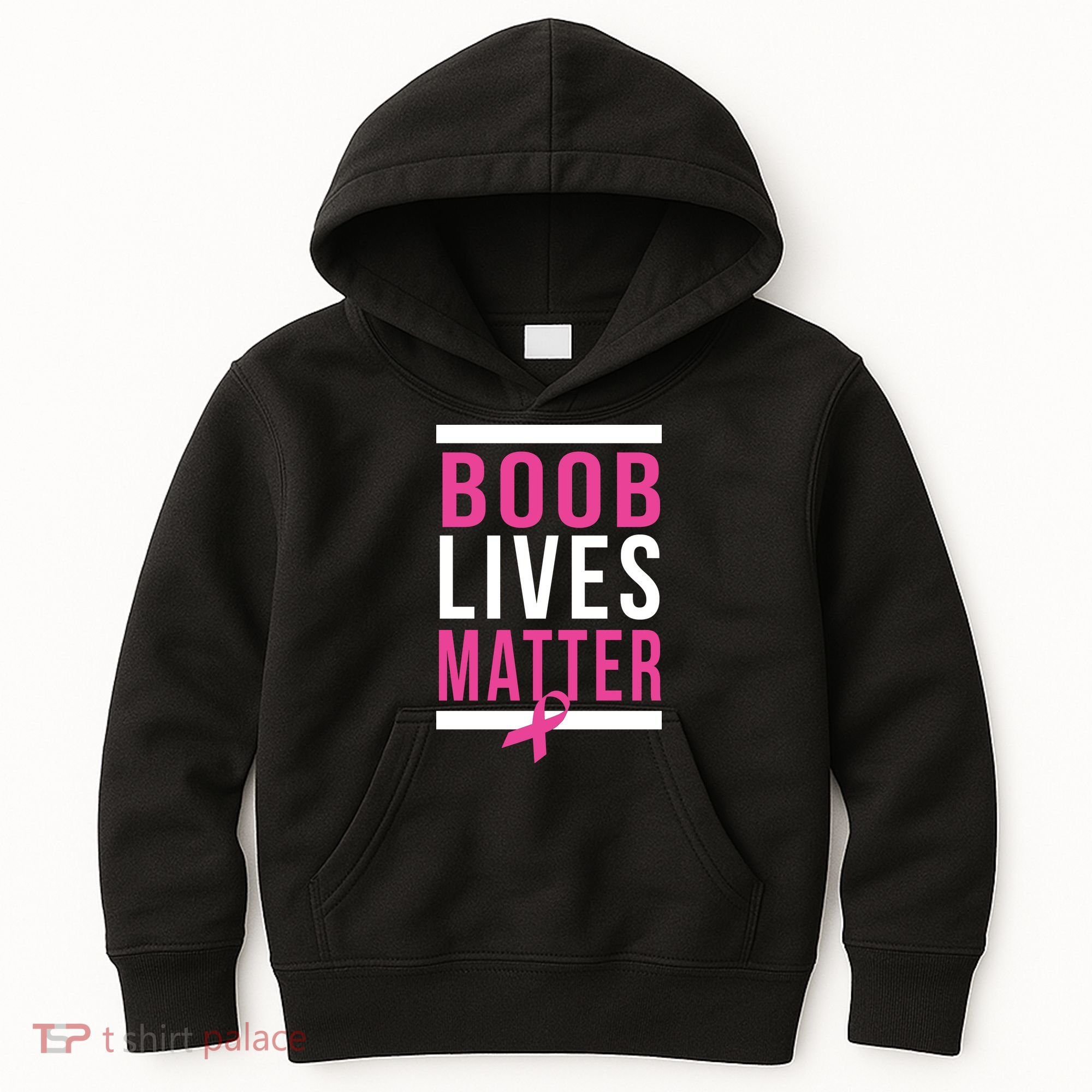 Boob Lives Matter Breast Cancer Awareness Kids Hoodie
