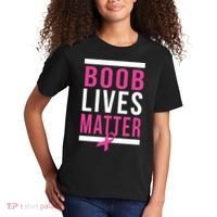 Boob Lives Matter Breast Cancer Awareness Kids T-Shirt thumb 2