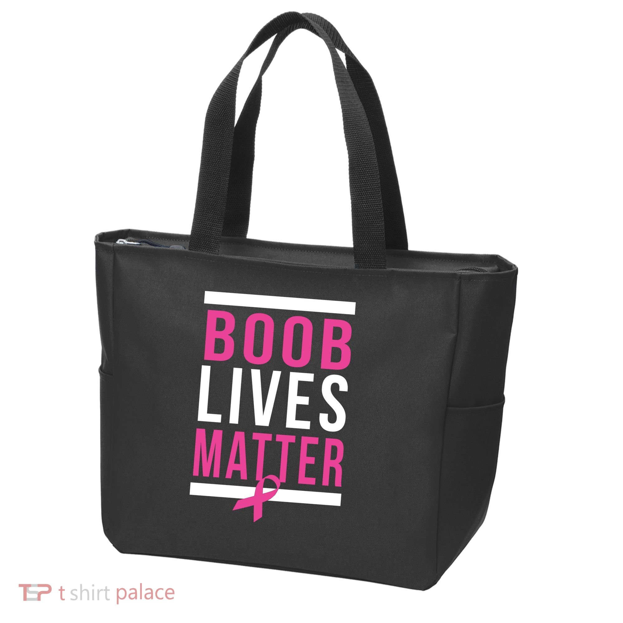 Boob Lives Matter Breast Cancer Awareness Tote Bag
