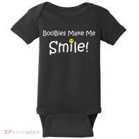 Boobies Make Me Smile Baby Bodysuit thumb 0