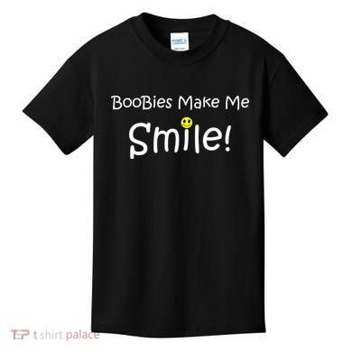 Boobies Make Me Smile Kids T-Shirt