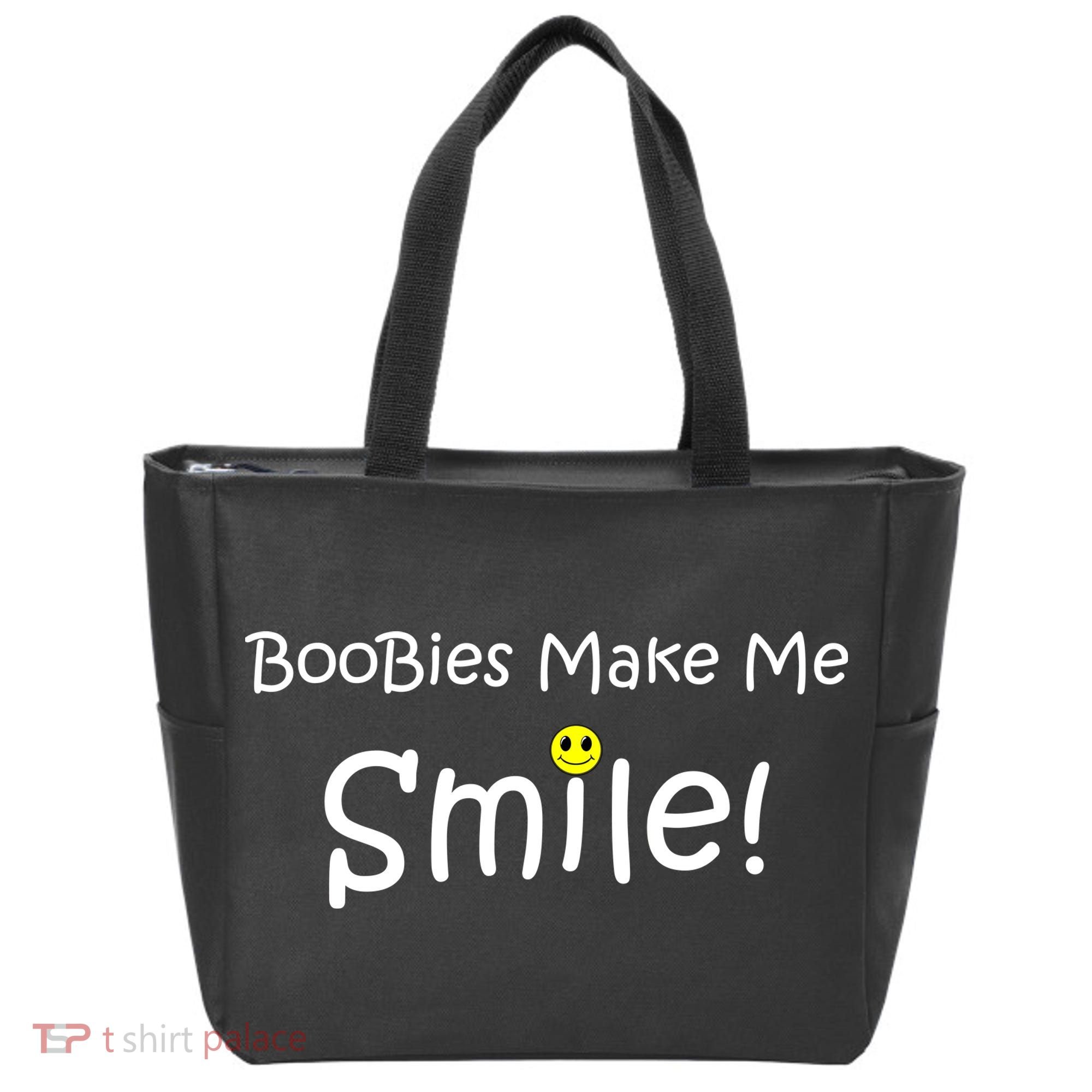 Boobies Make Me Smile Tote Bag
