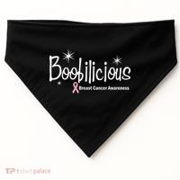 Boobilicious Breast Cancer Awareness USA-Made Doggie Bandana thumb 0