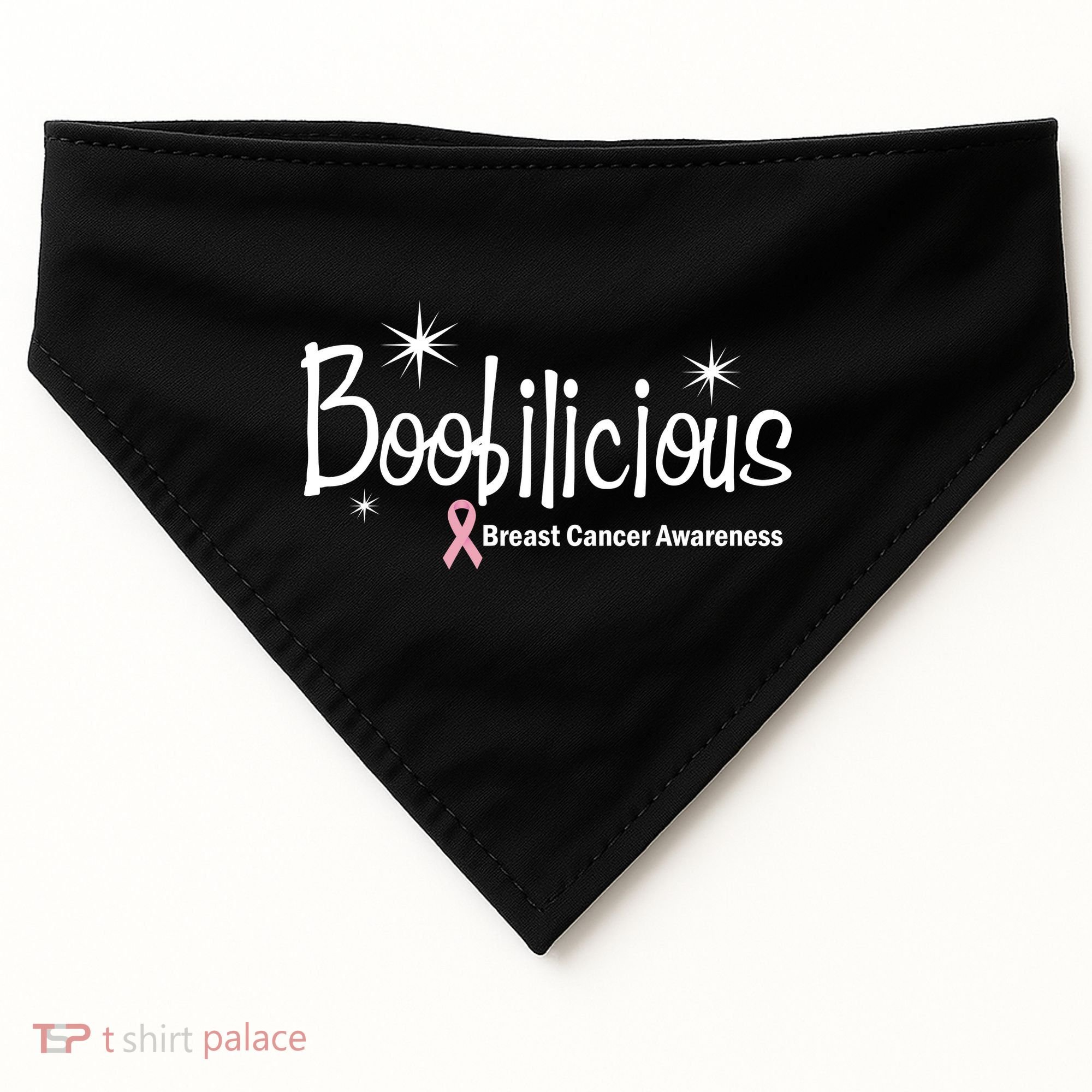 Boobilicious Breast Cancer Awareness USA-Made Doggie Bandana