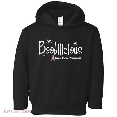 Boobilicious Breast Cancer Awareness Toddler Hoodie