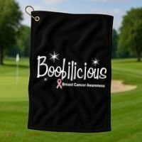 Boobilicious Breast Cancer Awareness Golf Towel thumb 1