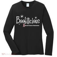 Boobilicious Breast Cancer Awareness Women's Long Sleeve Shirt thumb 0