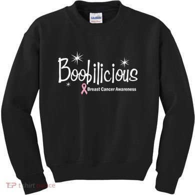 Boobilicious Breast Cancer Awareness Kids Sweatshirt