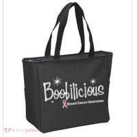Boobilicious Breast Cancer Awareness Tote Bag thumb 2