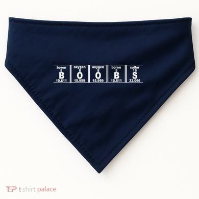 Boobs Breasts Periodic Table USA-Made Doggie Bandana
