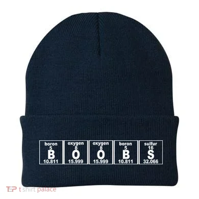 Boobs Breasts Periodic Table Beanie