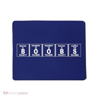 Boobs Breasts Periodic Table Mousepad
