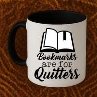 Book Lovers - Bookmarks Are For Quitters Coffee Mug thumb 2