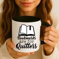 Book Lovers - Bookmarks Are For Quitters Coffee Mug thumb 3