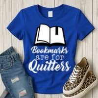 Book Lovers - Bookmarks Are For Quitters Women's T-Shirt thumb 3