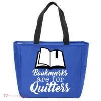 Book Lovers - Bookmarks Are For Quitters Tote Bag thumb 0