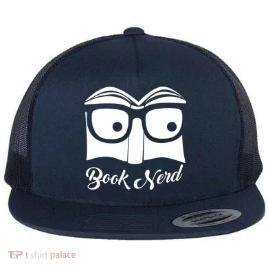 Book Nerd Flat Bill Trucker Hat