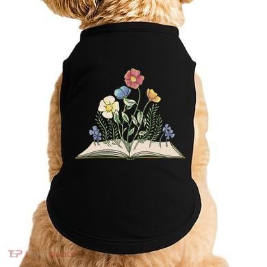 Book With Flowers Doggie Tank