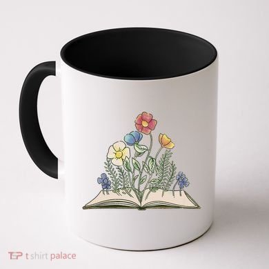 Book With Flowers Coffee Mug