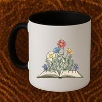 Book With Flowers Coffee Mug thumb 2
