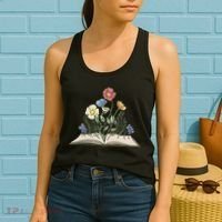 Book With Flowers Women's Tank Top thumb 2