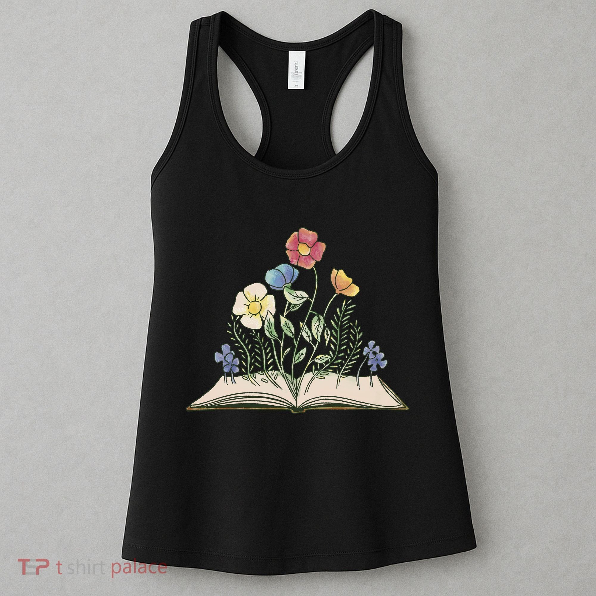 Book With Flowers Women's Tank Top