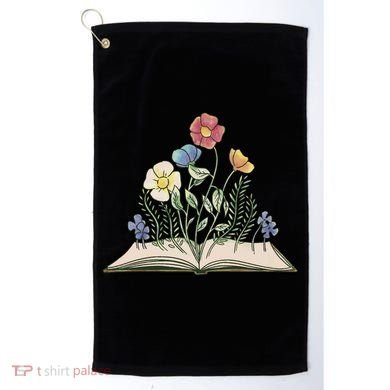 Book With Flowers Golf Towel