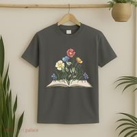 Book With Flowers T-Shirt thumb 2