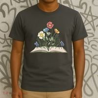 Book With Flowers T-Shirt thumb 3