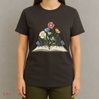 Book With Flowers T-Shirt thumb 4