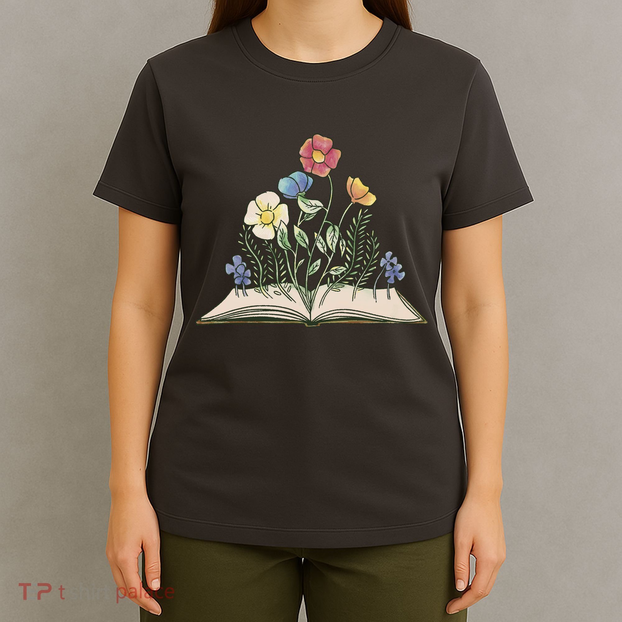 Book With Flowers T-Shirt