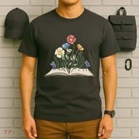 Book With Flowers T-Shirt thumb 6