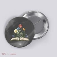 Book With Flowers Button thumb 0