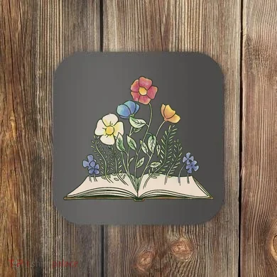Book With Flowers Coaster