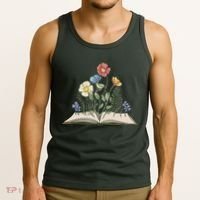 Book With Flowers Tank Top thumb 3
