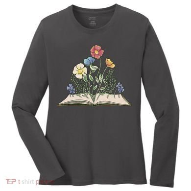Book With Flowers Women's Long Sleeve Shirt