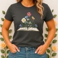Book With Flowers Women's T-Shirt thumb 2