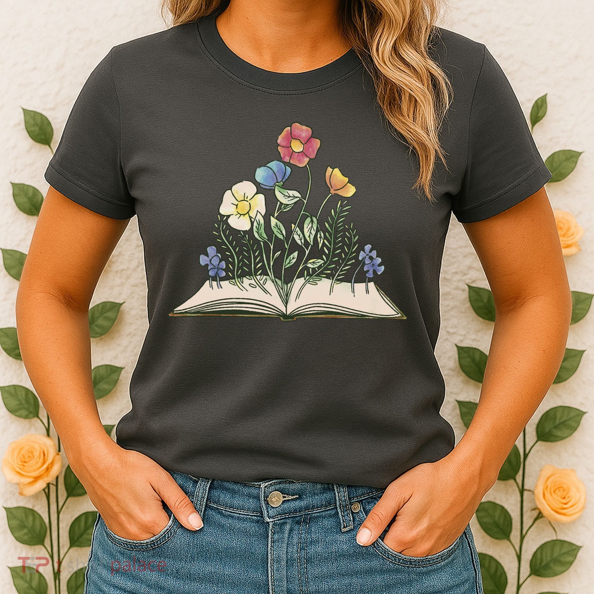 Book With Flowers Women's T-Shirt
