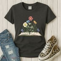 Book With Flowers Women's T-Shirt thumb 3