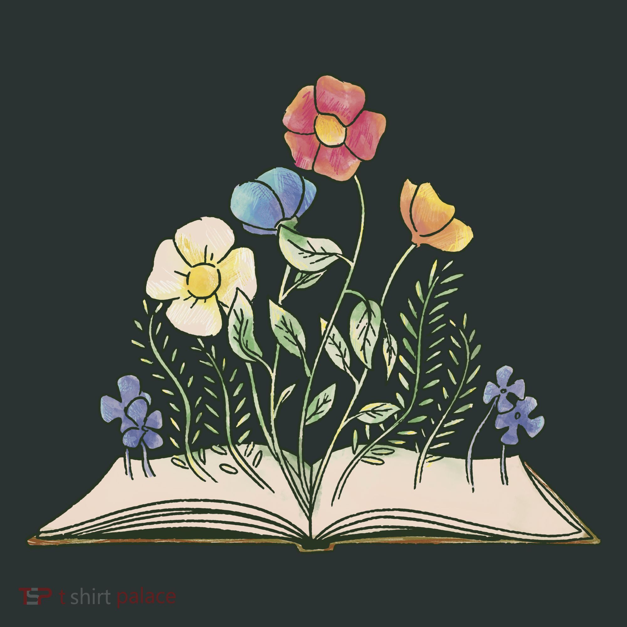 Book With Flowers Women's T-Shirt