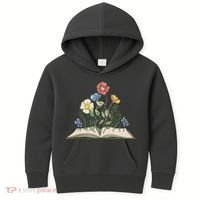 Book With Flowers Kids Hoodie thumb 0