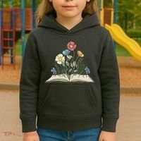 Book With Flowers Kids Hoodie thumb 3