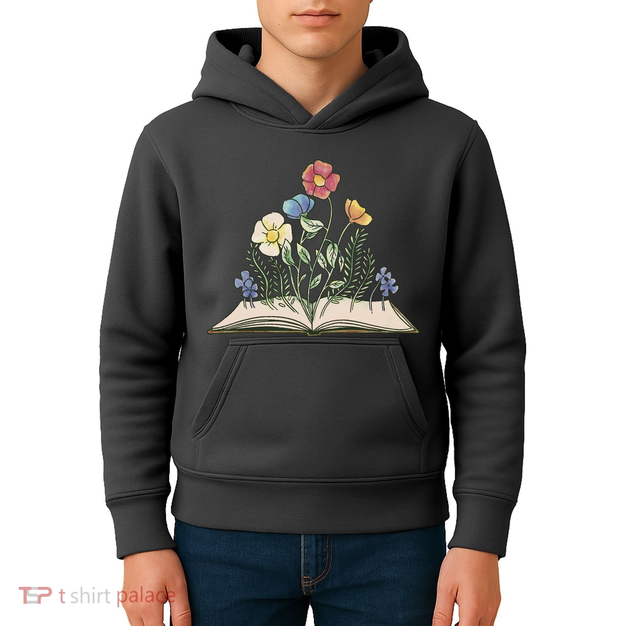 Book With Flowers Kids Hoodie