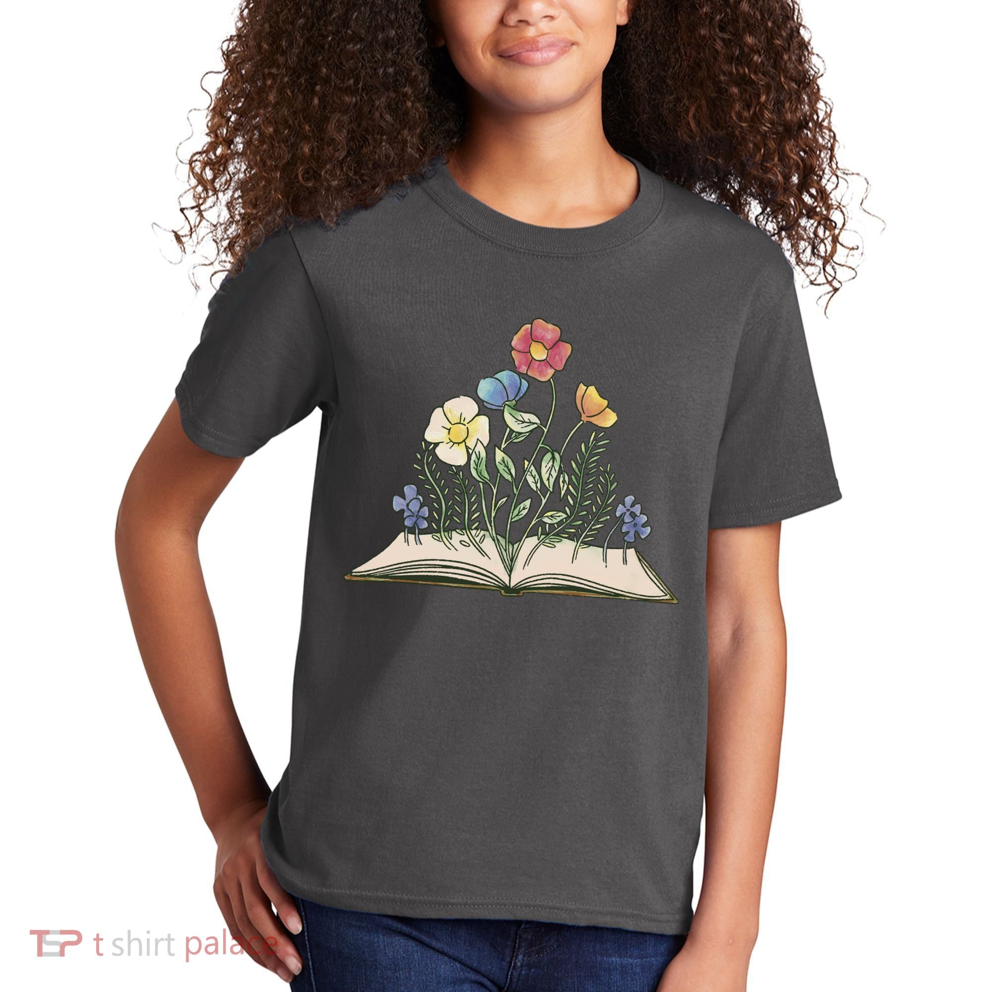 Book With Flowers Kids T-Shirt